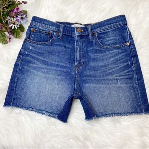 Madewell High-Rise Denim Shorts in Glenoaks Wash